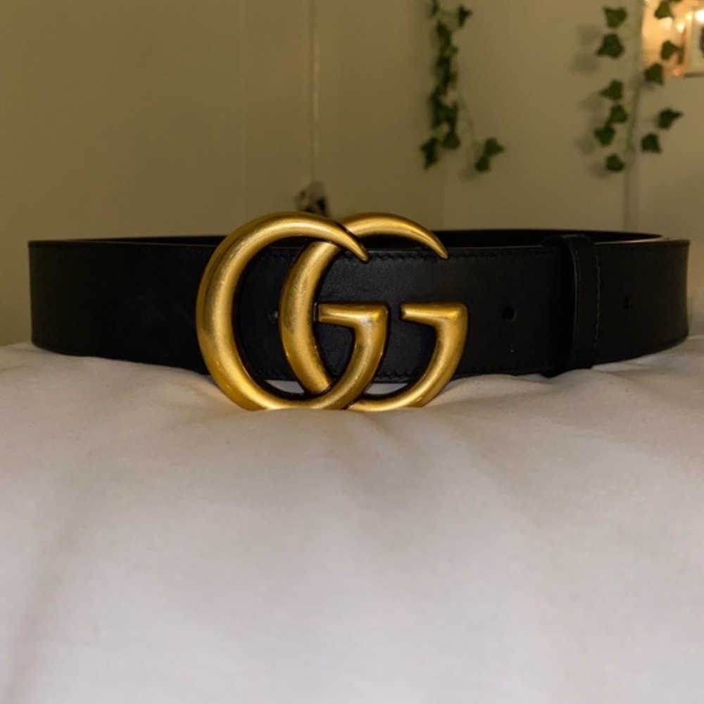 Gucci GG Marmont Wide Leather Belt